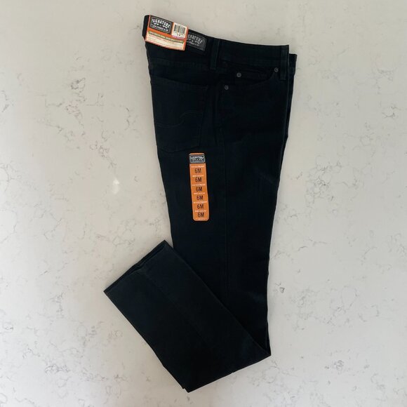 Signature by Levi Strauss & Co. Modern Straight 5 Pocket M Rise Jeans Black Sz 6 - Picture 2 of 16